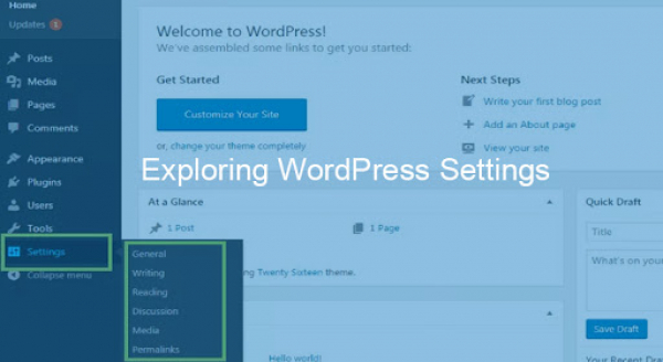 „WordPress“ bendrieji nustatymai